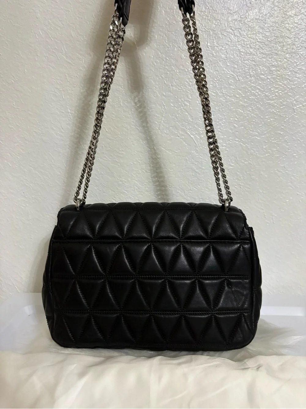 MK Black Quilted Chain Shoulder Bag